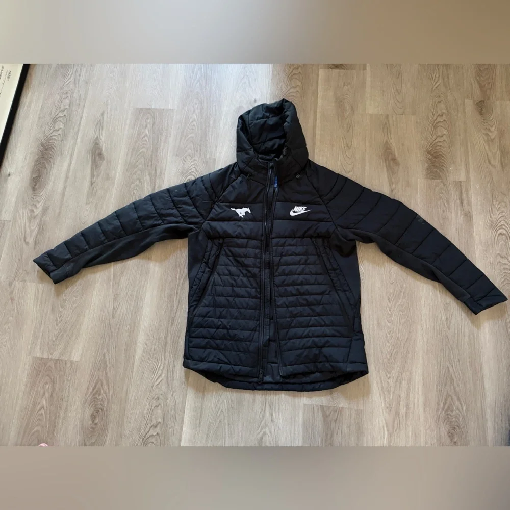 Nike Black Quilted Jacket with Hood